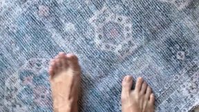 POV Naked Toes Standing Calves and Feet