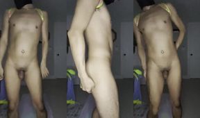 Muted amateur dancer gags on thick load with gag reflex