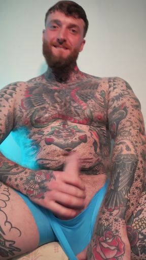 Tattooed Dom Worship Cumshot POV