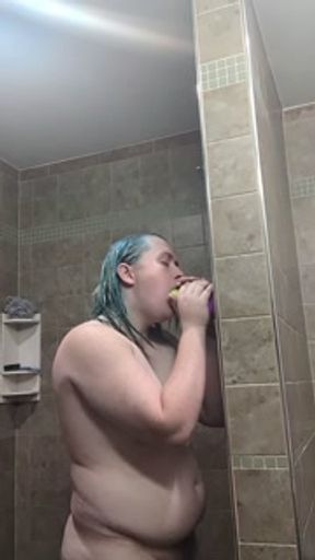 Topless transgirl grwm and blowjob