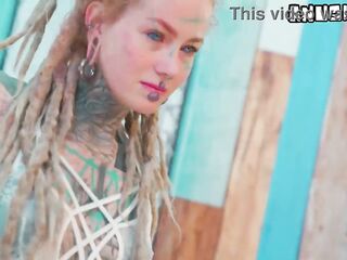Hard ANAL screw for Tattooed Angel - Balls Unfathomable Assfuck for Emo Whore - ATM, Facial