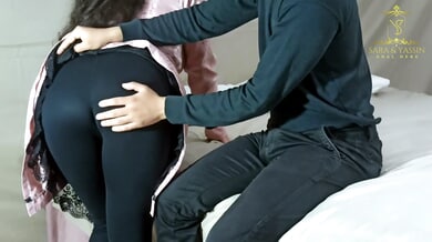 Dark-haired Arab stepsister and cousin reconnect in private at home