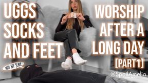 Uggs, Socks and Feet Worship after a Long Day