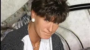 Mature slutty woman gives a deepthroat fellatio to a throbbing rod