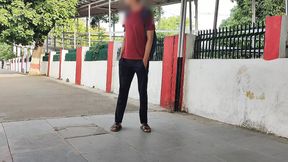 Men at railway station