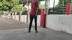 Men at railway station