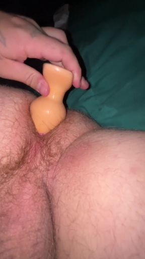 Playing with My Large Butt Plug in My Ass