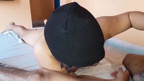 GAY BOY SUCKS MY DICK AND SWALLOWS IT ALL