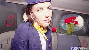 Private Milf Stewardess Fucks Rich Client