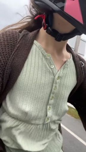 Watch Me Flash My Small Titties While Riding