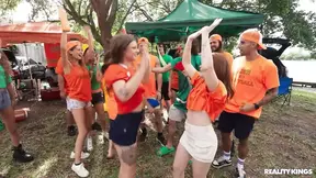 Babe gets tail on Game Day
