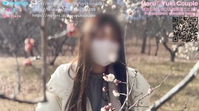 【日本人本物カップル】公園デートの後は車中で露出プレイと温泉でM字開脚中出し 色白美乳美少女 素人カップル リアルハメ