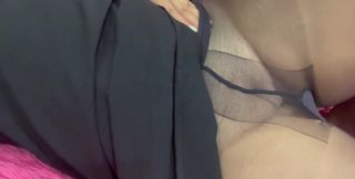 Jerk off with My Stepmom in Hijab Close-up