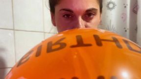 Balloon Inflation to Explosion – Nude Smoking