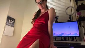 Cute Girl in Glasses Shows off Her Tight Holes and Begs for Your Cock!