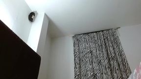 Standing and masturbating