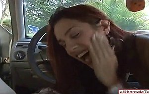 Hot bj in a car