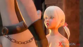 Eighteen year old blonde teen gets fucked hard by slave master