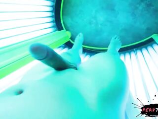 PervTeen – Sneaky Sex at Tanning Salon with Corpulent Breasty Teen