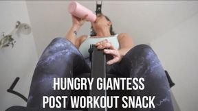 A Post Workout Snack For a Hungry Giantess