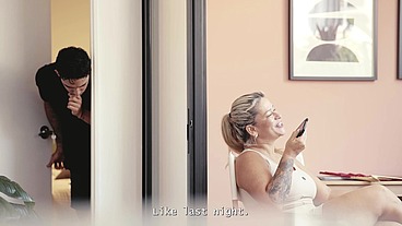 Stepmother Is Caught Cheating and Pays for His Silence With Sex