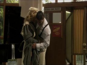 Blonde MILF maid with big boobs in her ass fuck with ending on those huge boobs