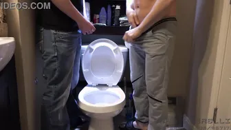 Brad and Mr Bliss Restroom Piss and Handjob Compilation