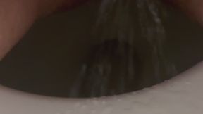 Pussy Spread After Piss in Toilet