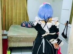 indo cosplay bondage ballgagged