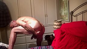 Horny Step daddy Edging His Big Cock
