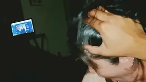 BBC enthusiast gags on massive black cock
