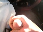 TWINK CUMS IN CAR