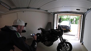 Hot blonde fucked hard in a garage