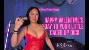 Happy Valentine's Day to Your Little Caged Up Dick