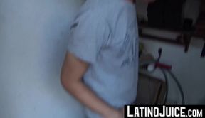 LatinoJuice.com - Handsome blonde Jake bends over to get his ass bred hard by my swol