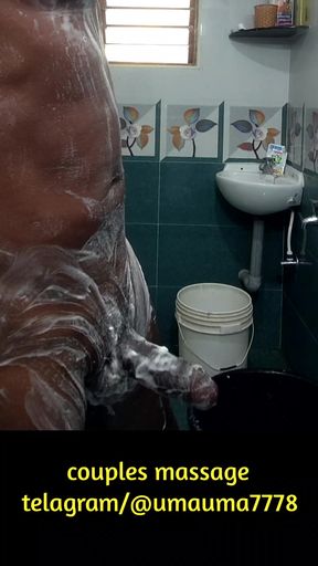 Tamil stepfather dad bathroom bathing