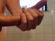 Pulsing oozing cumshot