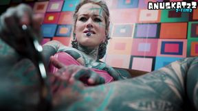 Pink Corset Anal Slut Steel Toy Deep Fucking & Magic Wand Squirting Orgasm