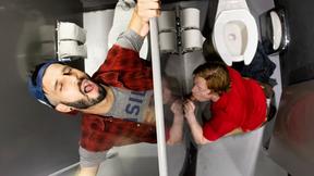 ”Helping hand at the urinals - Romeo Davis & Kyle Connors”