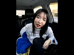 Cute Chinese mastubating in her car part 03