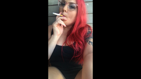 Sexy Red Head Smoking Seduction