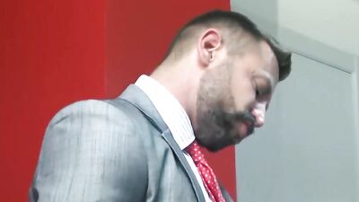 Boss is being fucked in the ass by a horny employee