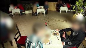 COUGAR gives big tool a public blowjob in front of restaurant guests