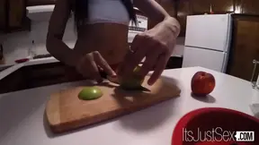 Adriana Maya and Xandra Sixx Have Lesbian Sex on Dinner Table (My First Black Girlfriend)