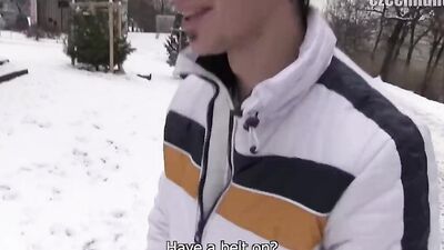 Euro amateur picked up on the street and paid to be fucked