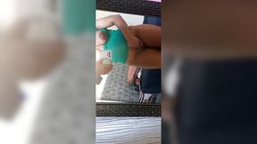 Stepdad discovers stepdaughter's juicy masturbation session