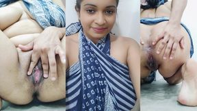 Desi Girl Asshole Show and Fingering Pussy for Her Teacher