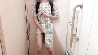 [Crossdressing] Japanese getting off with a bunch of orgasm in a lovely uniform