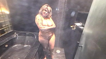 Showering and fucking Sexy Alexia Ferraz with her Big Ass