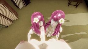 Commander Futa wrecks Devola & Popola in a slobbering 3some